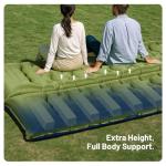 KASBAH Camping Sleeping Pad,Extra Wide 6 inch Thick Inflatable Sleeping Pads with Built-in Foot Pump and Pillow,Ultralight Camping Mat Gear for Outdoor Hiking,Camping