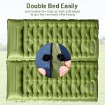 KASBAH Camping Sleeping Pad,Extra Wide 6 inch Thick Inflatable Sleeping Pads with Built-in Foot Pump and Pillow,Ultralight Camping Mat Gear for Outdoor Hiking,Camping