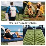 KASBAH Camping Sleeping Pad,Extra Wide 6 inch Thick Inflatable Sleeping Pads with Built-in Foot Pump and Pillow,Ultralight Camping Mat Gear for Outdoor Hiking,Camping