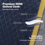 LET'S CAMP Folding Camping Chair Oversized Heavy Duty Padded Outdoor Chair with Cup Holder Storage and Cooler Bag, 450 LBS Weight Capacity, Thicken 600D Oxford