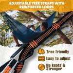 NATUREFUN Ultra-Light Travel Camping Hammock | 300kg Load Capacity,(275 x 140 cm) Breathable,Quick-Drying Parachute Nylon | 2 x Premium Carabiners,2 x Nylon Slings Included | Outdoor Indoor Garden