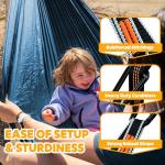 NATUREFUN Ultra-Light Travel Camping Hammock | 300kg Load Capacity,(275 x 140 cm) Breathable,Quick-Drying Parachute Nylon | 2 x Premium Carabiners,2 x Nylon Slings Included | Outdoor Indoor Garden
