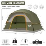 CAMPROS CP Tents for Camping 6 Person Tent Waterproof Windproof Double Layer Family Camping Tent, Easy Setup Dome Tent with Large Mesh Windows & Wider Door for Outdoor Camping & Hiking