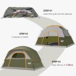 CAMPROS CP Tents for Camping 6 Person Tent Waterproof Windproof Double Layer Family Camping Tent, Easy Setup Dome Tent with Large Mesh Windows & Wider Door for Outdoor Camping & Hiking