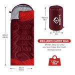 oaskys Camping Sleeping Bag - 3 Season Warm & Cool Weather - Summer Spring Fall Lightweight Waterproof for Adults Kids - Camping Gear Equipment, Traveling, and Outdoors