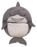 Happy Nappers: Pillow & Sleepy Sack Medium - Grey Shark - 54 x 20inches, 2-in-1:Plush Animal Opens Into Sleeping Bag, Soft Play & Nap Character, Kids 3 and up