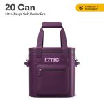RTIC 20 Can Ultra-Tough Soft Cooler Pro, Leakproof Cooler, Waterproof Zipper, Plum