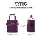 RTIC 20 Can Ultra-Tough Soft Cooler Pro, Leakproof Cooler, Waterproof Zipper, Plum