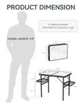 Titanker Folding Camping Table Small 2ft, Small Camp Table Portable with 50% Extra Space, Folding Picnic Table, Portable Beach Tables, Car Camping Essentials, Aluminum Light Solid