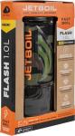 Jetboil Flash 1.0L Portable Fast Boil Stove for Camping and Backpacking with 1-Step Auto Ignition, New for 2025, Propane/Isobutane Burner with Cooking Cup, Dark Camo