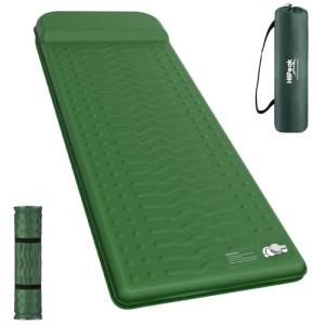 HiiPeak Memory Sleeping Pad, Compact Thick Foam Sleeping Mats with Pillow, 9.5 R-Value Insulated Camping Mattress Pad, Easy Inflate & Deflate, Inflatable Sleep Mat for Backpacking Hiking Car Tent
