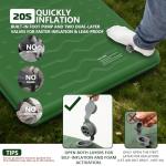 HiiPeak Memory Sleeping Pad, Compact Thick Foam Sleeping Mats with Pillow, 9.5 R-Value Insulated Camping Mattress Pad, Easy Inflate & Deflate, Inflatable Sleep Mat for Backpacking Hiking Car Tent