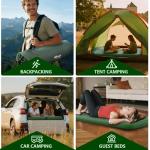 HiiPeak Memory Sleeping Pad, Compact Thick Foam Sleeping Mats with Pillow, 9.5 R-Value Insulated Camping Mattress Pad, Easy Inflate & Deflate, Inflatable Sleep Mat for Backpacking Hiking Car Tent