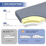 CYMULA Camping Mattress Pad Sleeping Mat, Portable Roll Up Mattress for Adults Camping, Bed Pads for Sleeping, Guest Beding for Sleepover Car Bed with Travel Bag