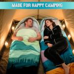 Sleeping Bags for Adults, 3 Seasons Warm & Cold Weather Waterproof Lightweight Backpacking Camping Sleeping Bag for Indoor Outdoor Camping Hiking Traveling, Camping Gear Equipment