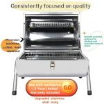 Upgraded Rust-Resistant Premium Stainless Steel Portable Charcoal Grill, Dual Large Grilling Zones,Easy-to-Assemble Outdoor Small Grill for Backyard,Patio,Travel&Camping,Foldable Tailgate Compact BBQ