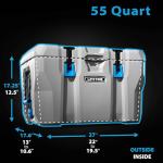 Lifetime 90820 55 Quart High Performance Cooler, Grey