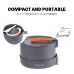 Fire-Maple Feast 4 Camping Cookware Kit Outdoor Cookware Set with Pots, Kettle, Saucepans and Spatula for Hiking Fishing Picnic