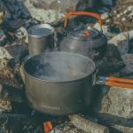 Fire-Maple Feast 4 Camping Cookware Kit Outdoor Cookware Set with Pots, Kettle, Saucepans and Spatula for Hiking Fishing Picnic