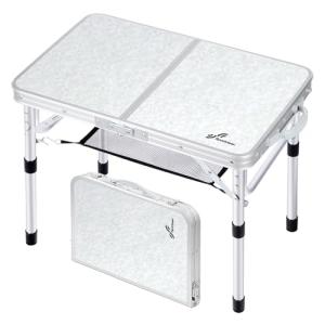 Sportneer Camping Table: Adjustable Height Small Folding Table 23.6" L x 15.7" W 2 Height with Mesh Layer - Compact & Portable Camping Essentials for Outdoor Camp Garden Picnic BBQ Dining Cooking
