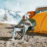 Youtanic Oversized Camping Chair, Portable Folding Camping Chairs with Side Pocket, Cup Holder and Carry Bag, Heavy Duty Outdoor Camping Chairs for Adults, Fishing, Sports, Trip, up to 400lbs, Style 7