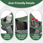 Youtanic Oversized Camping Chair, Portable Folding Camping Chairs with Side Pocket, Cup Holder and Carry Bag, Heavy Duty Outdoor Camping Chairs for Adults, Fishing, Sports, Trip, up to 400lbs, Style 7