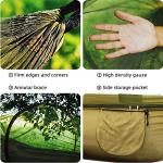 LFL Camping Hammock with Mosquito Net, Hammocks with 13ft Tree Straps Carabiners, Automatic Quick Open Outdoor Portable Hammock, Nylon Parachute Material Outside Hammocks (Orange)