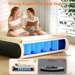 Ptlahmri Queen Air Mattress Full with Built in Pump for Camping 16" High Speed Inflatable Mattress Inflation Completed in 3 Minutes, Luxury Blow up Mattress Comfort Flocked Airbed for Guest,Home