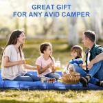 Hualonger Camping Sleeping Pad,5.5" Extra Thick Inflatable Sleeping Pads with Pillow Built-in Foot Pump Sleeping Mat Compact for Camping, Backpacking, Hiking,Traveling Tent