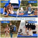 Hualonger Camping Sleeping Pad,5.5" Extra Thick Inflatable Sleeping Pads with Pillow Built-in Foot Pump Sleeping Mat Compact for Camping, Backpacking, Hiking,Traveling Tent