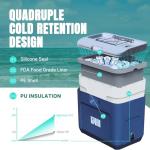 Niphean 4-Layer Insulated Paddle Board Cooler Box - 60 Hours Ice Retention, Convertible Seat on Paddle Board with D-Ring, 15-Liter Rigid Kayak Cooler for Camping, Beach, Kayaking-Sup Accessories