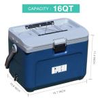 Niphean 4-Layer Insulated Paddle Board Cooler Box - 60 Hours Ice Retention, Convertible Seat on Paddle Board with D-Ring, 15-Liter Rigid Kayak Cooler for Camping, Beach, Kayaking-Sup Accessories