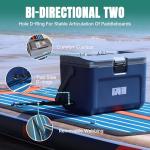 Niphean 4-Layer Insulated Paddle Board Cooler Box - 60 Hours Ice Retention, Convertible Seat on Paddle Board with D-Ring, 15-Liter Rigid Kayak Cooler for Camping, Beach, Kayaking-Sup Accessories