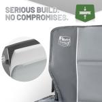 TIMBER RIDGE Oversized Folding Camping Chair for Adults, Support 550 LBS Heavy Duty with Cup Holder Side Pocket for Camping, Lawn, Picnic, 2 Pack(Grey)