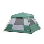 Amazon Basics 4-Person Instant Camping Tent with Rainfly, Weather-Resistant, Quick Setup, Green