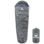 Mummy Sleeping Bag - Adult Cold Weather Sleeping Bag Rated to 25°F - Waterproof with Drawstring Hood - Camping Equipment by Wakeman Outdoors (Black)