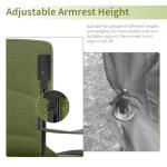 Heavy Duty Folding Chair 500LB Capacity, Oversized Camping Chairs with Cup Holder, Cooler Bag & Storage Pouch, Double-Layer Fabric, Outdoor Chairs for Sports, Lawn Chairs (2, Black Green, Oversized)