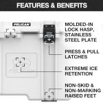 Pelican 70 Quart Elite Cooler (Dark Grey/Green)