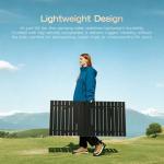 CIKOVE Height Adjustable Camping Table Tall Large Outdoor Folding Camping Table with Wide-Base Anti-Sink Legs & Carry Bag for Camping BBQ Beach Backyard (Black)