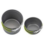 Camping Cookware Mess Kit Backpacking Pot Gear Camping Cooking Pots and Pans Set Camp Kitchen Equipment Accessories Green 4.88 x 6.57 inch