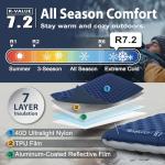 TREKOLOGY Camping Sleeping Pad – Ultra-Lightweight, 4" Thick Camping Mat with 7.2 R-Value for All Seasons – Compact, Durable & Waterproof – Ideal for Backpacking, Hiking, and Outdoor Adventures UL R7