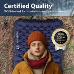 TREKOLOGY Camping Sleeping Pad – Ultra-Lightweight, 4" Thick Camping Mat with 7.2 R-Value for All Seasons – Compact, Durable & Waterproof – Ideal for Backpacking, Hiking, and Outdoor Adventures UL R7