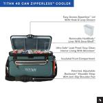 Titan by Arctic Zone 48 Can Zipperless Soft Cooler with HardBody Liner, Jungle Hunt