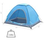 Tent for Camping - Lightweight Backpacking Tent with Rain Fly, Waterproof & Windproof, Easy Setup, Portable Carry Bag - for Hiking, Beach, Outdoor Adventures (Blue)