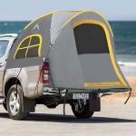 GoHimal Pickup Truck Tent, Waterproof PU2000mm Double Layer for 5.5-6.0 FT Truck Bed, Portable Bed Tent for Camping, Gray