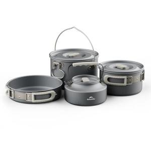 Naturehike Camping Cookware Set Mess Kit for Backpacking Gear, Camp Cooking Set, Camping Pots and Pans Set for Outdoor Backpacking Camping Hiking Picnic