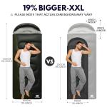 TANSTRIDER 25 Degree XXL Sleeping Bags for Adults Cold Weather,Camping Sleeping Bag for Kids with Compression Sack,4 Season Camping Essentials Gear for Hiking,Traveling,Outdoor,Backpacking