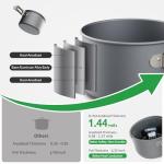 Naturehike Camping Cookware Set Mess Kit for Backpacking Gear, Camp Cooking Set, Camping Pots and Pans Set for Outdoor Backpacking Camping Hiking Picnic