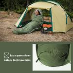 BISINNA Mummy Sleeping Bag for Adults 14-41℉ Cold Weather 3-4 Season Camping Sleeping Bags with Compression Sack for Backpacking Hiking Traveling (Green)