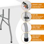 Lakhow Folding Table 6ft Plastic Table Indoor & Outdoor for Picnic, Camping,BBQ and Party, with Powder Coated Steel Legs and Built in Carry Handle, White